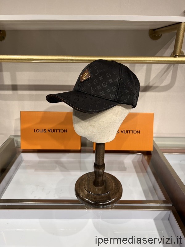 Replica Louis Vuitton Monogramma Berretto Da Baseball Cappello In Nero