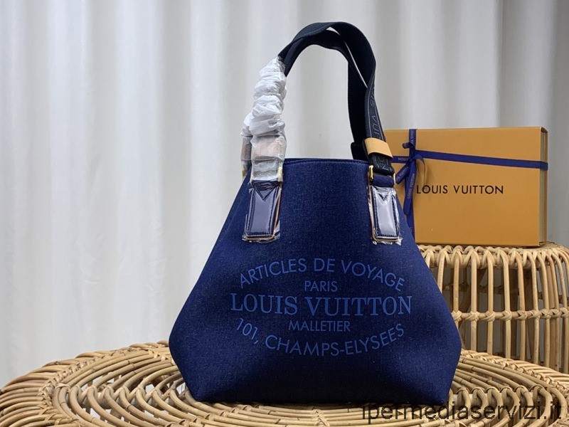 Replica Louis Vuitton Plein Soleil Cabas Pm Borsa A Tracolla Da Donna Blu N41179 31x28x15cm