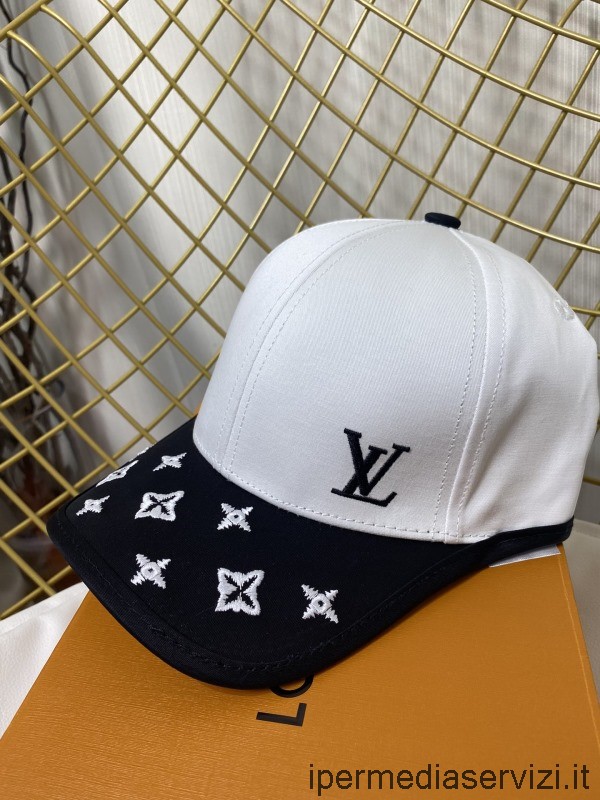 Replica Louis Vuitton Lv Get Ready Nero Bianco Monogramma Tela Berretto Da Baseball Cappello
