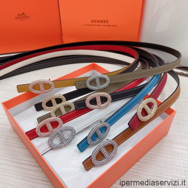 Replica Hermes Cristalli Chaine Dancre Cintura In Pelle 13mm