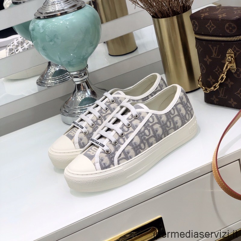 Sneakers Replica Dior Walkndior In Cotone Grigio Dior Oblique Da 35 A 41